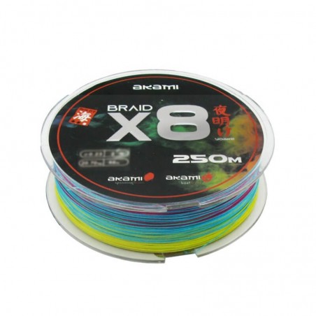 AKAMI - YOAKE 8 BRAID MULTICOLOR 250M