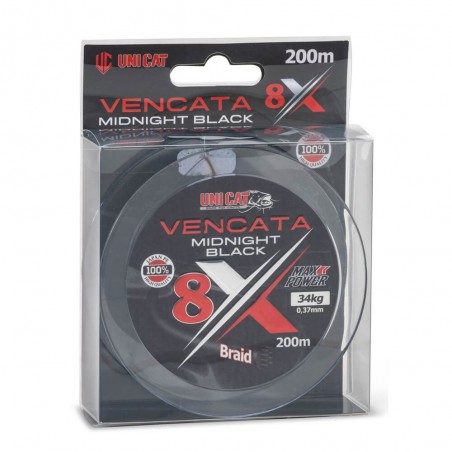 UNI CAT 8X VENCATA MIDNIGHT BLACK 200M 57KG -0.60MM